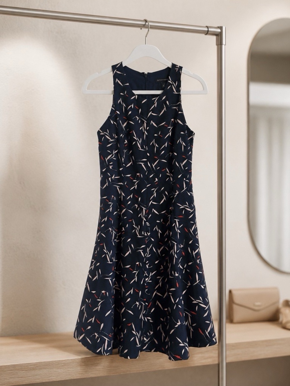 Banana Republic Sleeveless Patterned A-Line Dress  Womens size 0 Business casual